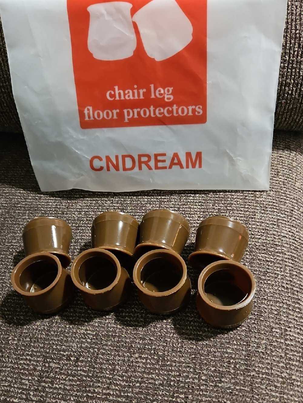 ❤️NWT CNDREAM Brown Chair Leg Floor Protectors - Set of 8
